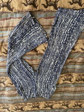 Blue and White Forbidden Pants